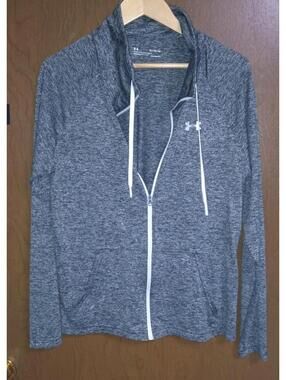 Under Armour Jacket Women's XLarge Gray Tech Twist Full Zip Active Training USA